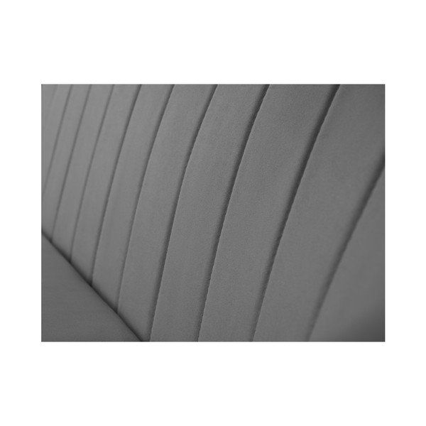 Canapea cu 2 locuri și picioare negre Mazzini Sofas Toscane, gri-image-4