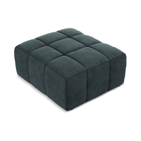 Taburet albastru cu tapițerie din catifea Aloha – Makamii-image-2