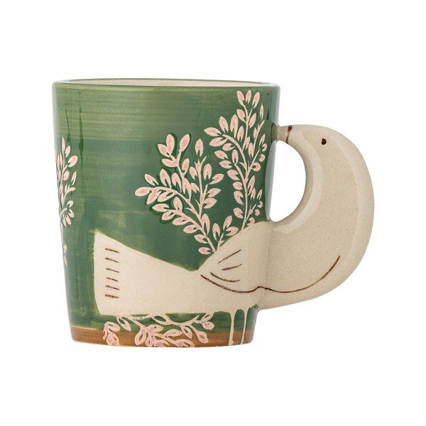 Cană verde pentru cappuccino din ceramică 260 ml Hezha – Bloomingville