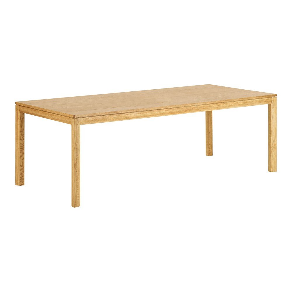 Masă de dining extensibilă cu aspect de lemn de stejar cu blat suplimentar Bowen – House Nordic