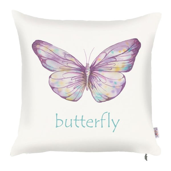 Faţă de pernă Mike & Co. NEW YORK Violet Butterfly, 43 x 43 cm