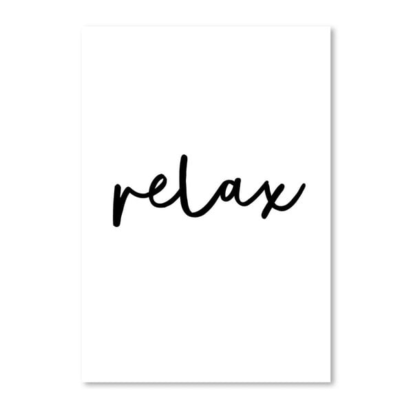 Poster Americanflat Relax, 42 x 30 cm, alb