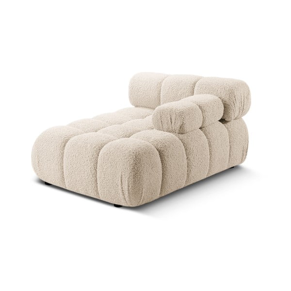 Modul pentru canapea modulară bej cu tapițerie din țesătură bouclé (cu colț pe partea dreaptă) Bellis – Micadoni Home-image-4