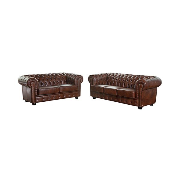Canapea din piele Max Winzer Norwin, 200 cm, maro-image-1