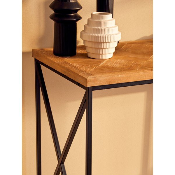 Masă consolă în culoare naturală din lemn de brad 48x120 cm Kickford – Premier Housewares-image-4