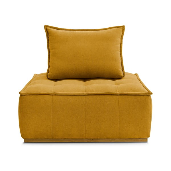 Fotoliu galben muștar cu tapițerie din chenille Elisa – Bobochic Paris-image-3