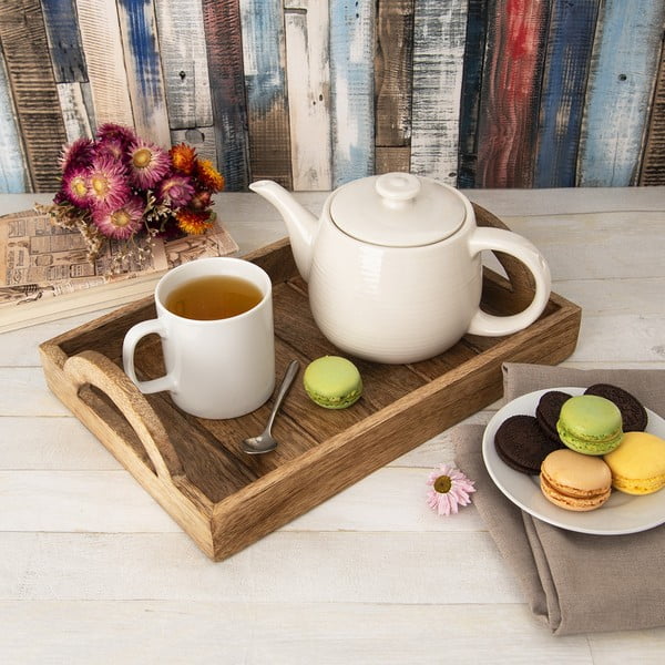 Tavă de servit de servire din lemn 20.5x30.5 cm Mango – Orion-image-1