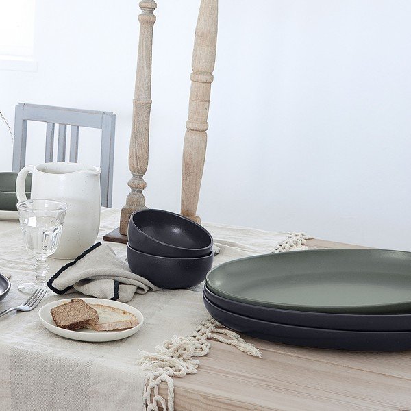 Platou de servire verde deschis din gresie 32x20.5 cm Pacifica – Casafina-image-2