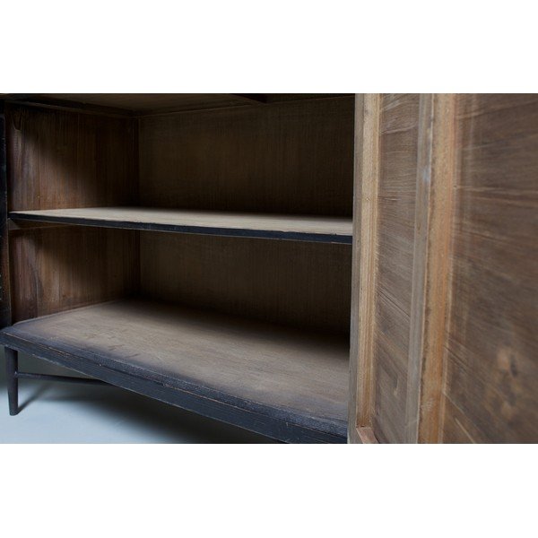 Comodă din lemn de pin BePureHome, negru-image-1