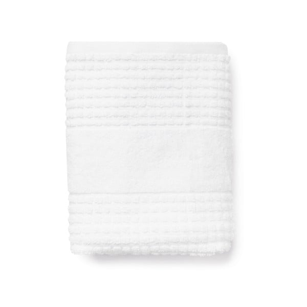 Prosop alb din bumbac organic din frotir 70x140 cm Check – JUNA-image-3