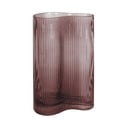 Vază din sticlă PT LIVING Wave, înălțime 27 cm, maro