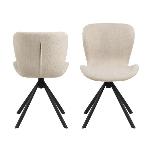 Scaune de dining crem 2 buc. Batilda – Actona-image-2