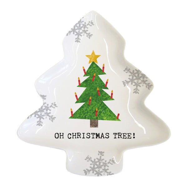 Tavă decorativă cu motive de Crăciun PPD Oh Christmas Tree, 12,5 x 15 cm