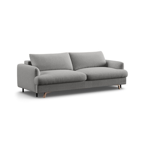 Canapea gri extensibilă/cu spațiu de depozitare 233 cm Naomi – Micadoni 