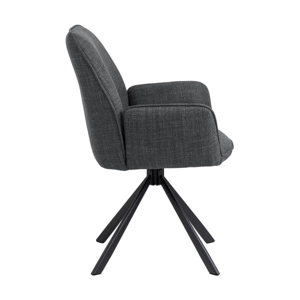 Set de scaune de sufragerie gri închis cu cotiere 2 buc. tapițat Glenda – Actona-image-4