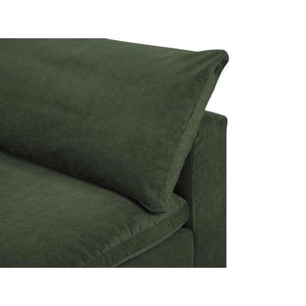Modul cu tapițerie din catifea pentru canapea de mijloc Windsor & Co Sofas Galaxy, verde închis-image-1