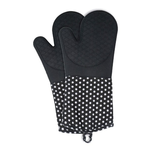 Set 2 mănuși din silicon Wenko Oven Black, negru