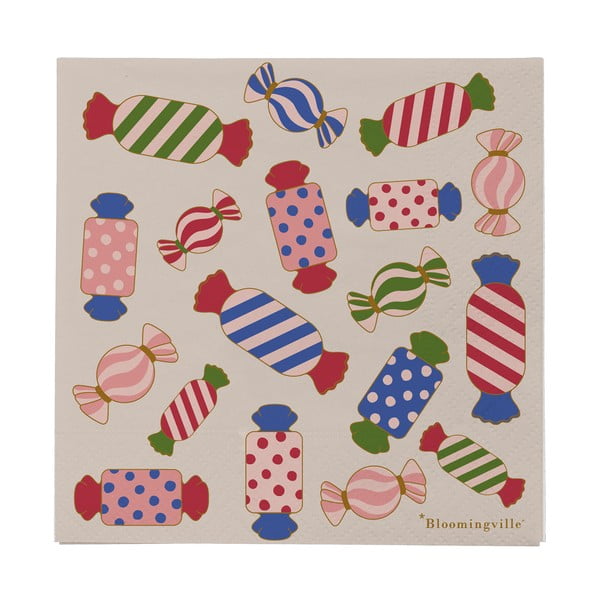 Șervețele 20 buc. din hârtie 33x33 cm Caramella – Bloomingville