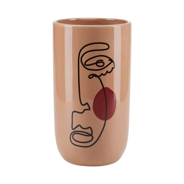 Vază din gresie ceramică Bahne & CO, înălțime 22,3 cm, roz