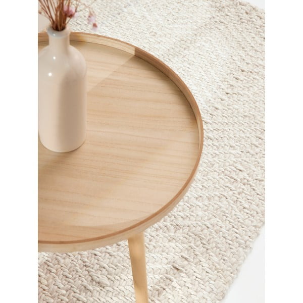 Covor tip traversă crem-fildeș țesut manual din amestesc de lână 80x200 cm Majoli – Elle Decoration-image-3