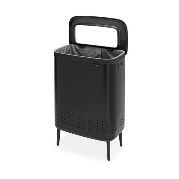 Coș de rufe negru mat din metal 90 l Bo Hi – Brabantia