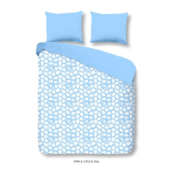 Lenjerie de pat din bumbac  Muller Textiels Cells, 240 x 200 cm, albastru