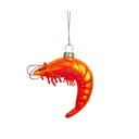 Ornament de Crăciun lucrat manual din sticlă 8 cm King Prawn – Sass & Belle