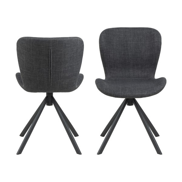 Scaune de dining gri-închis 2 buc. Batilda – Actona-image-4