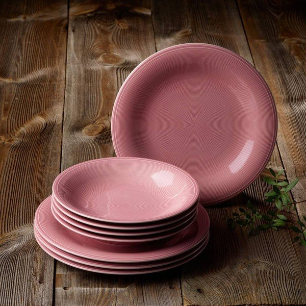 Farfurie din porțelan Like by Villeroy & Boch Group, 28,5 cm, roz-image-1