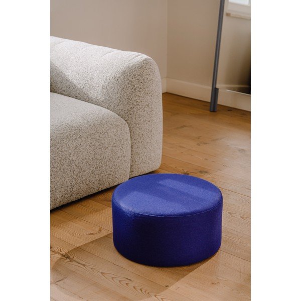 Puf albastru cu tapițerie din lână Folk – noo.ma-image-1