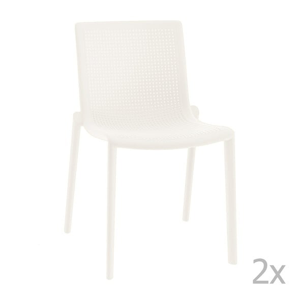 Set 2 scaune grădină Resol Beekat, alb 