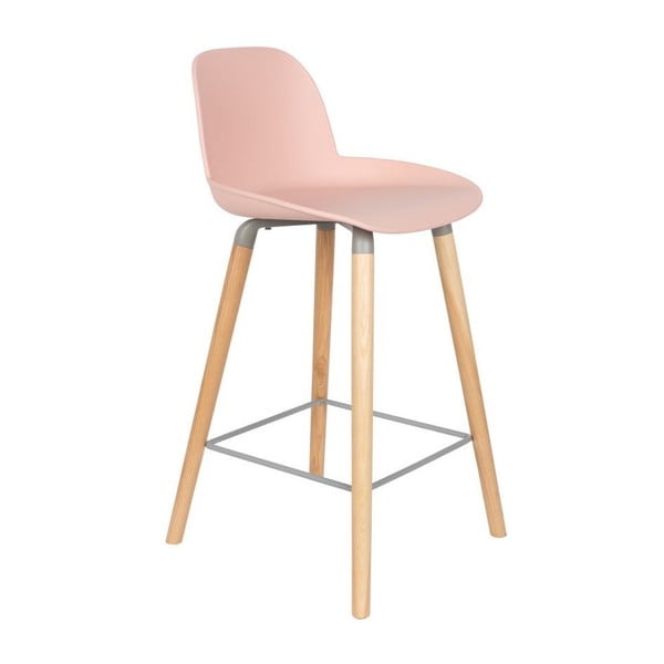 Set 2 scaune bar Zuiver Albert Kuip, înălțime scaun 65 cm, roz
