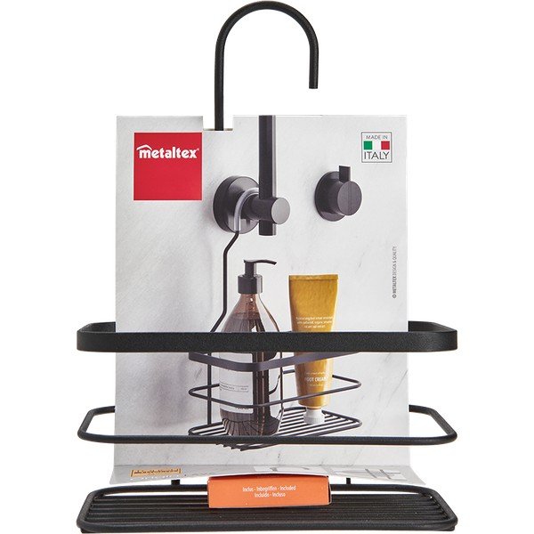 Raft de agățat pentru baie Metaltex Origin, negru-image-3