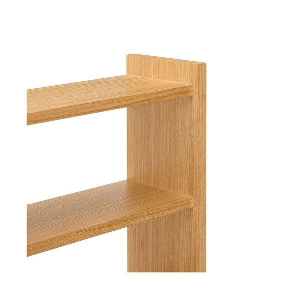Raft în culoare naturală etajat cu aspect de lemn de stejar 85 cm Kant – Hübsch-image-4