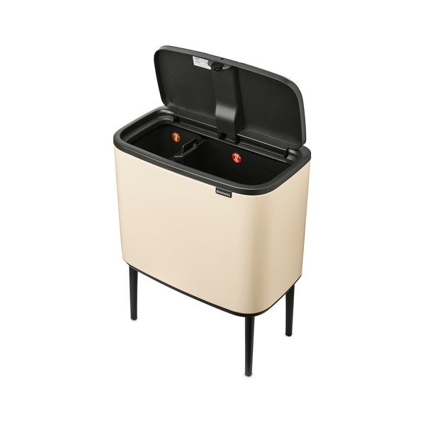 Coș de gunoi bej de reciclat/cu senzori de atingere din oțel 34 l Bo Touch Bin – Brabantia