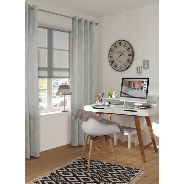 Draperie gri deschis din jacquard 140x245 cm Gingko – Sehlbach-image-2