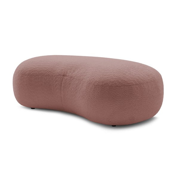 Puf din stofă bouclé roz Saint-Germain – Bobochic Paris-image-3