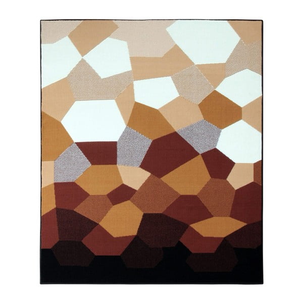 Covor maro caramel Prime Pile Abstract, 160x230 cm
