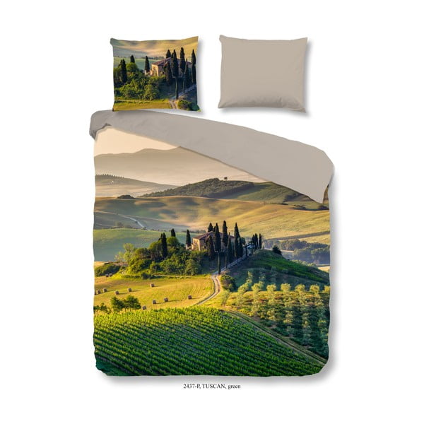 Lenjerie de pat din bumbac Good Morning Tuscan, 140 x 200 cm