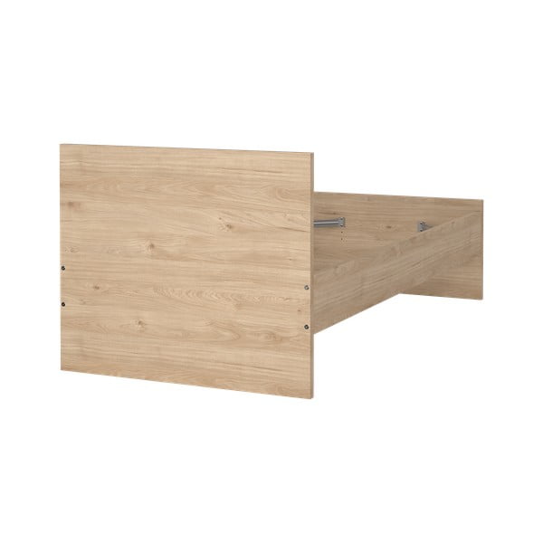 Pat în culoare naturală cu aspect de lemn de stejar 90x190 cm Naia – Tvilum-image-4