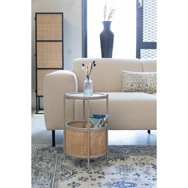 Măsuță auxiliară rotundă ø 30 cm Makoto – White Label-image-1