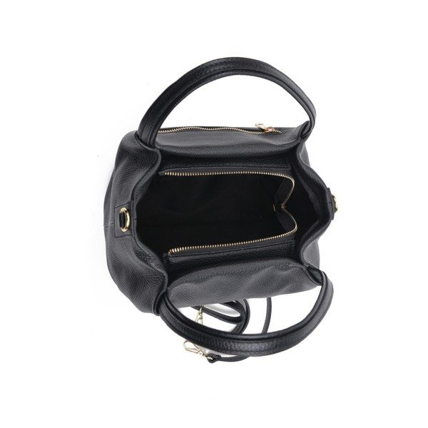 Geantă de mână din piele Anna Luchini Holly, negru-image-4