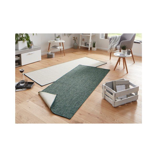 Covor reversibil Bougari Miami, 80 x 350 cm, verde închis-image-1