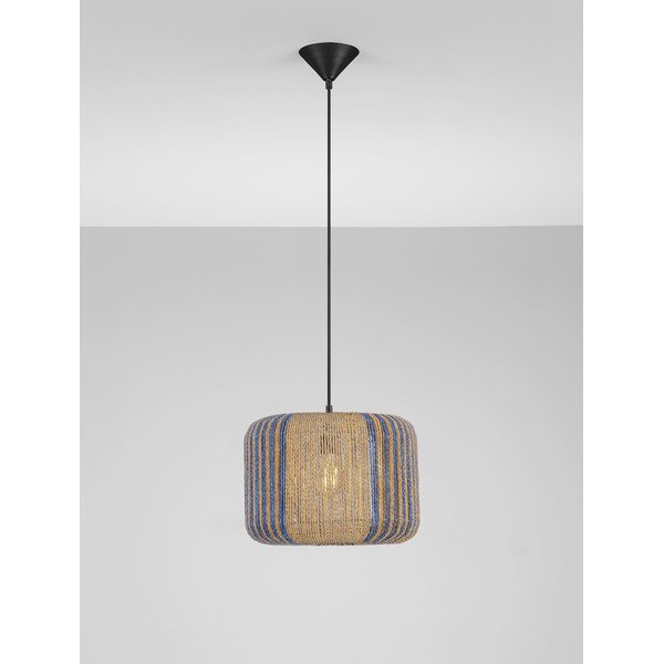 Lustră albastră/în culoare naturală cu tapițerie din frânghie ø 33 cm Abby – Nova Luce-image-4