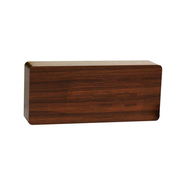 Ceas deșteptător cu LED Gingko Slab Click Clock, maro - roșu-image-3