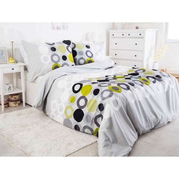 Lenjerie de pat gri deschis din țesătură crep pentru pat de o persoană 140x200 cm Top Class – B.E.S.-image-1