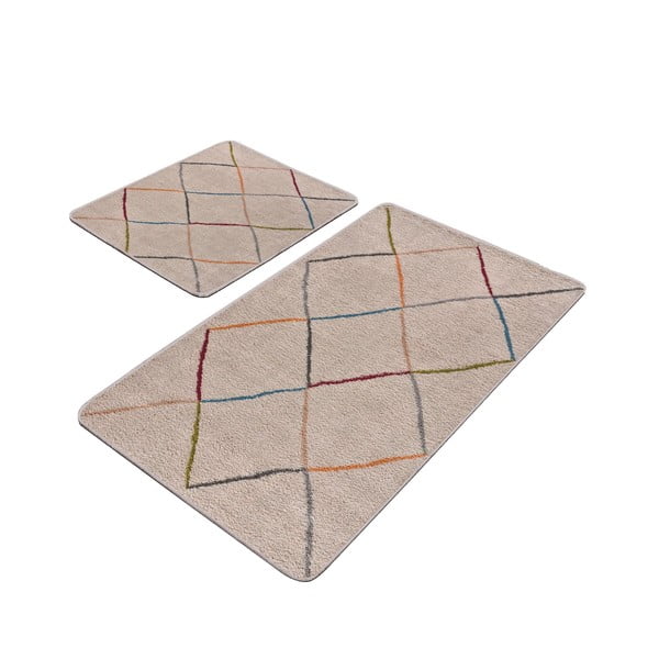 Covorașe de baie bej 2 buc. 60x100 cm – Mila Home