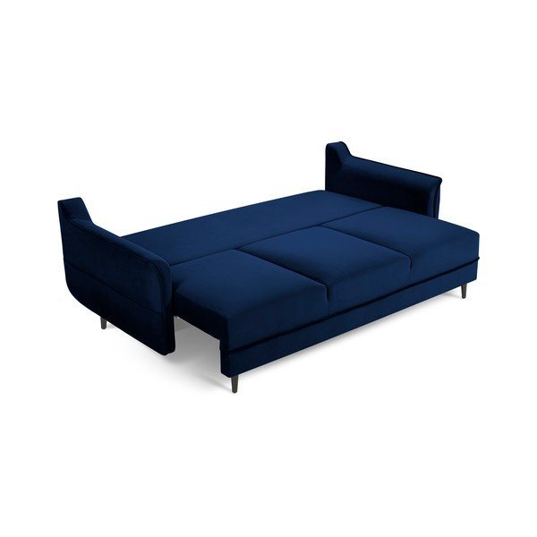 Canapea extensibilă din catifea Kooko Home Basso, albastru-image-2