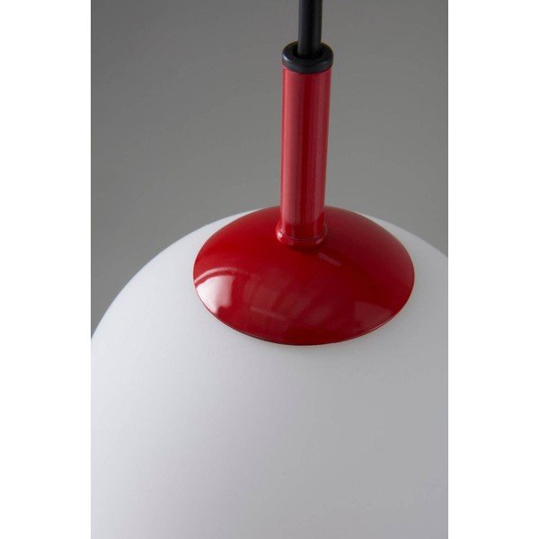 Lustră roșie/albă din sticlă ø 13 cm Ekman – Jotex-image-3