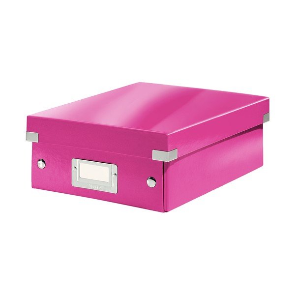 Cutie de depozitare din carton cu capac roz Click&Store - Leitz-image-2